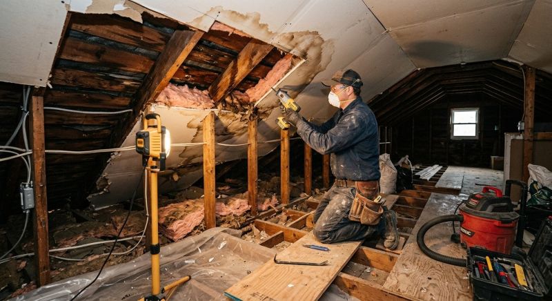 Attic Water Damage Repair in Katy, TX