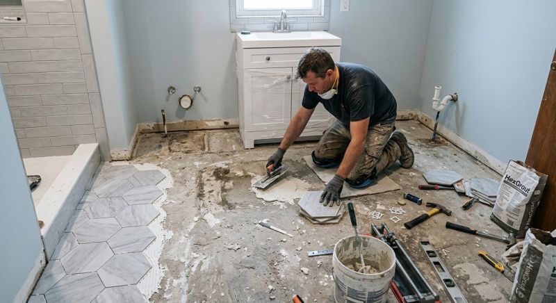 Bathroom Floor Replacement in Denver County, CO