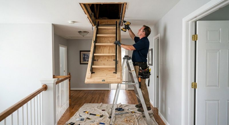Attic Stairs Installation in Conroe, TX