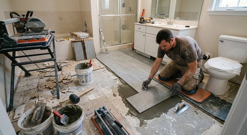 Bathroom Floor Replacement in Katy, TX