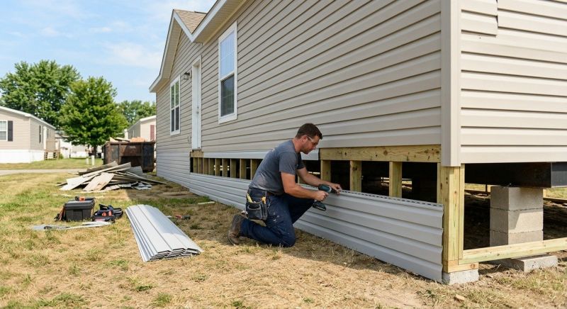 House Skirting Installation in Conroe, TX
